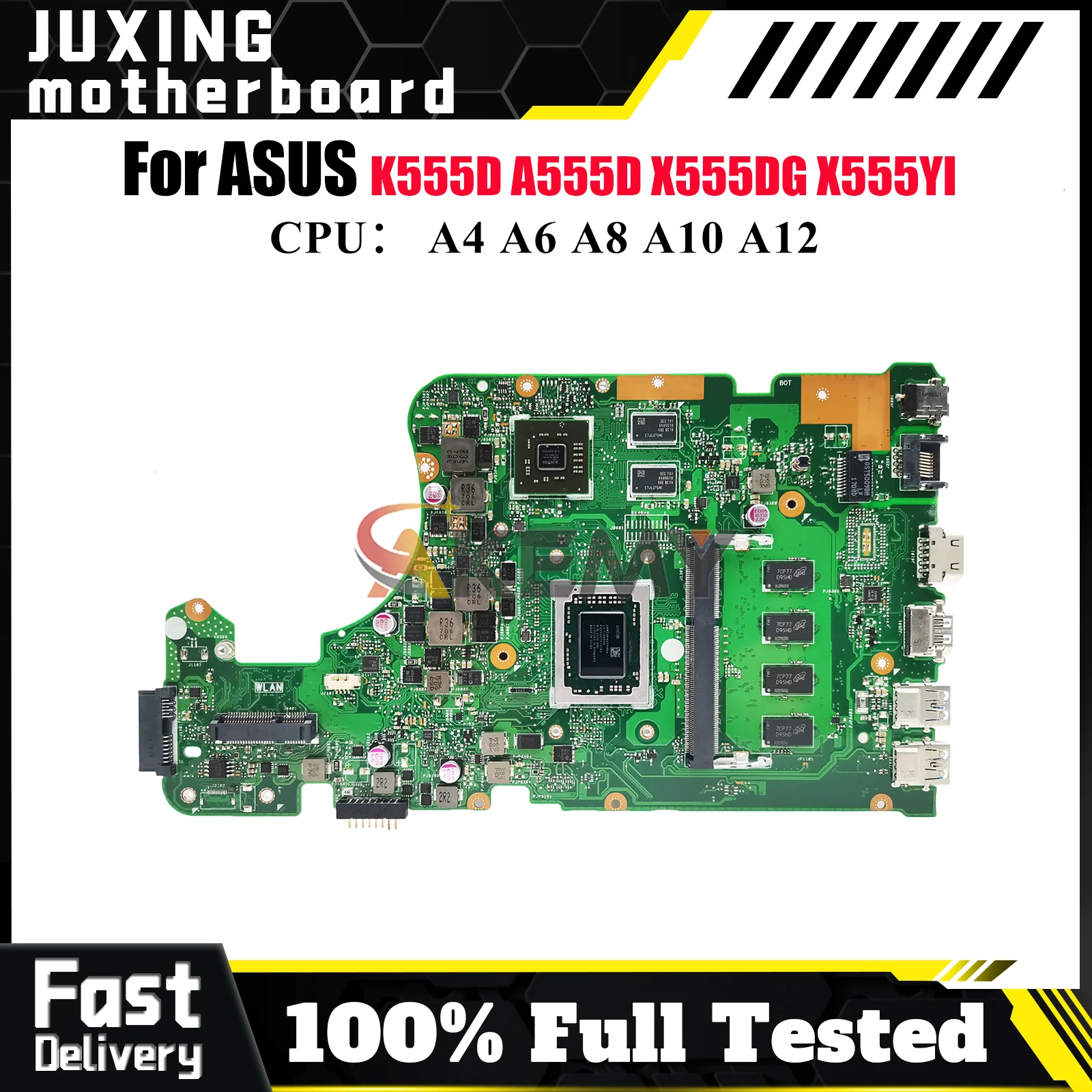 X555DG Laptop Motherboard For ASUS VivoBook A555D K555D X555YI X555YA X555DG X555D Notebook Mainboard With A4 A6 A8 A10 A12 CPU
X555DG Laptop Motherboard For ASUS VivoBook A555D K555D X555YI X555YA X555DG X555D Notebook Mainboard With A4 A6 A8 A10 A12 CPU