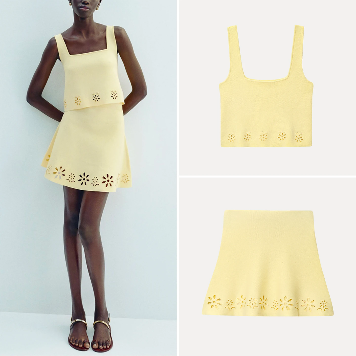 2025 Summer New Women's Knitted Dress with Square Collar And Shoulder Strap Fashionable Two-Piece Set Short Sleeve round...
2025 Summer New Women's Knitted Dress with Square Collar And Shoulder Strap Fashionable Two-Piece Set Short Sleeve round...