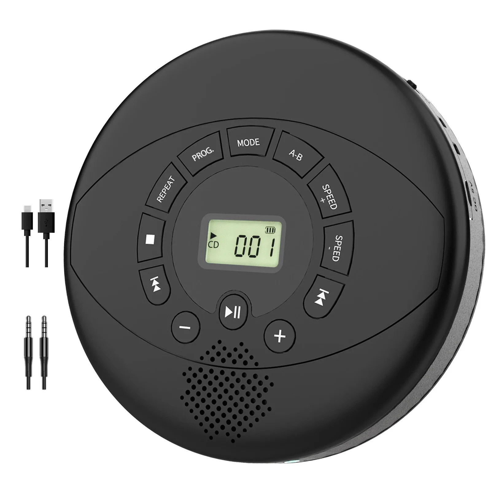 Portable CD Player Bluetooth Walkman Built in Speakers Rechargeable CD CD Player with USB/AUX/Headphone Port
Portable CD Player Bluetooth Walkman Built in Speakers Rechargeable CD CD Player with USB/AUX/Headphone Port
