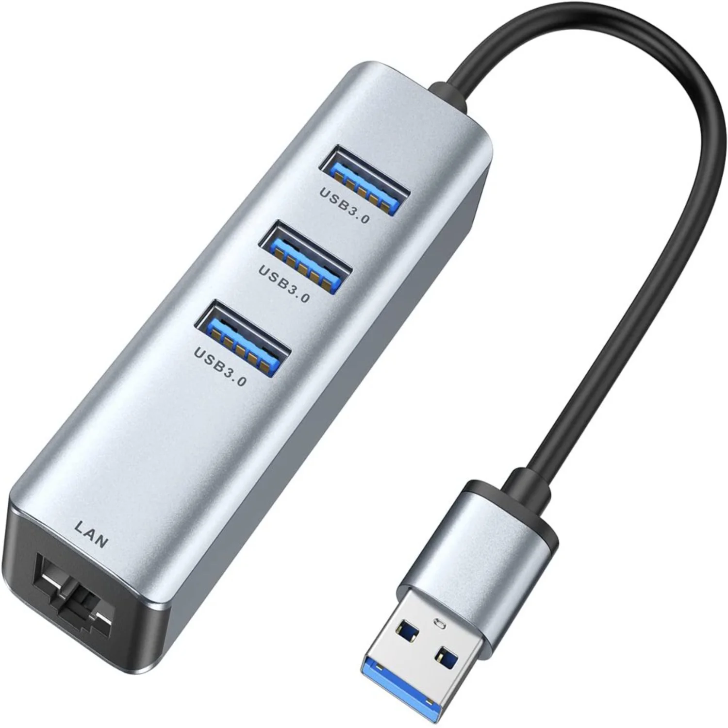 3.0 to Ethernet Adapter with 3-Port USB Hub, Gigabit Ethernet, Windows 10, Mac OS, Surface Pro, Linux, Chromebook.
3.0 to Ethernet Adapter with 3-Port USB Hub, Gigabit Ethernet, Windows 10, Mac OS, Surface Pro, Linux, Chromebook.