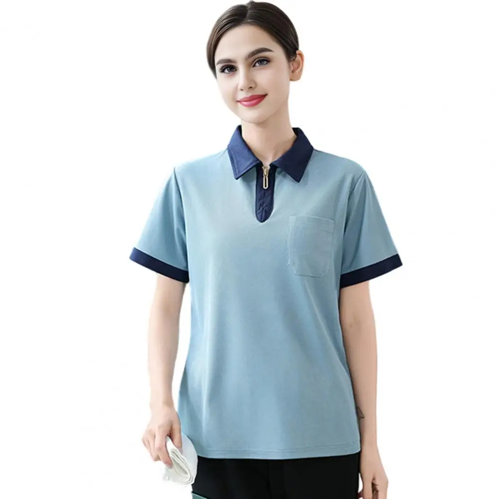 Unisex Summer Shirt Cleaning Uniform Janitorial Short Sleeve T-Shirt Breathable Workwear for Housekeeping Staff Hotel
Unisex Summer Shirt Cleaning Uniform Janitorial Short Sleeve T-Shirt Breathable Workwear for Housekeeping Staff Hotel
