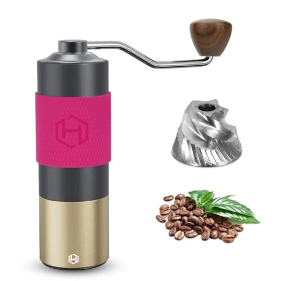 Manual Coffee Grinder Capacity 30g with CNC Stainless Steel Conical Burr Double Bearing Positioning Coffee Grinder Hand Interna
Manual Coffee Grinder Capacity 30g with CNC Stainless Steel Conical Burr Double Bearing Positioning Coffee Grinder Hand Interna