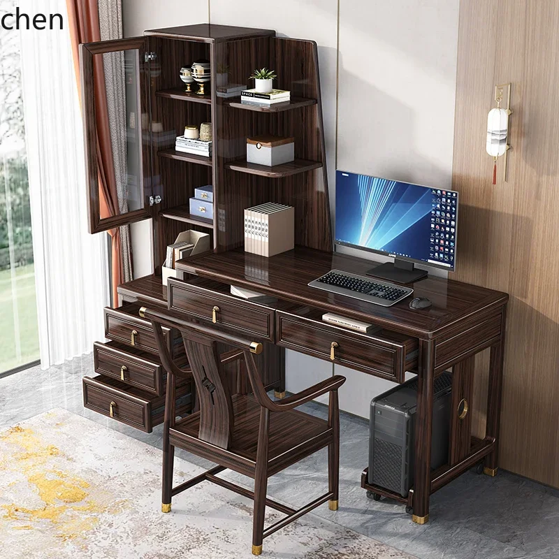 b7- new Chinese ebony solid wood desk bookshelf combination lig luxury bedroom writing desk office computer desk
b7- new Chinese ebony solid wood desk bookshelf combination lig luxury bedroom writing desk office computer desk