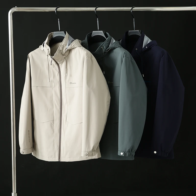 Высококачественная мужская повседневная куртка для активного отдыха с капюшоном, ветрозащитная, водоотталкивающая, спортивная, приталенного кроя, в городском стиле
Высококачественная мужская повседневная куртка для активного отдыха с капюшоном, ветрозащитная, водоотталкивающая, спортивная, приталенного кроя, в городском стиле