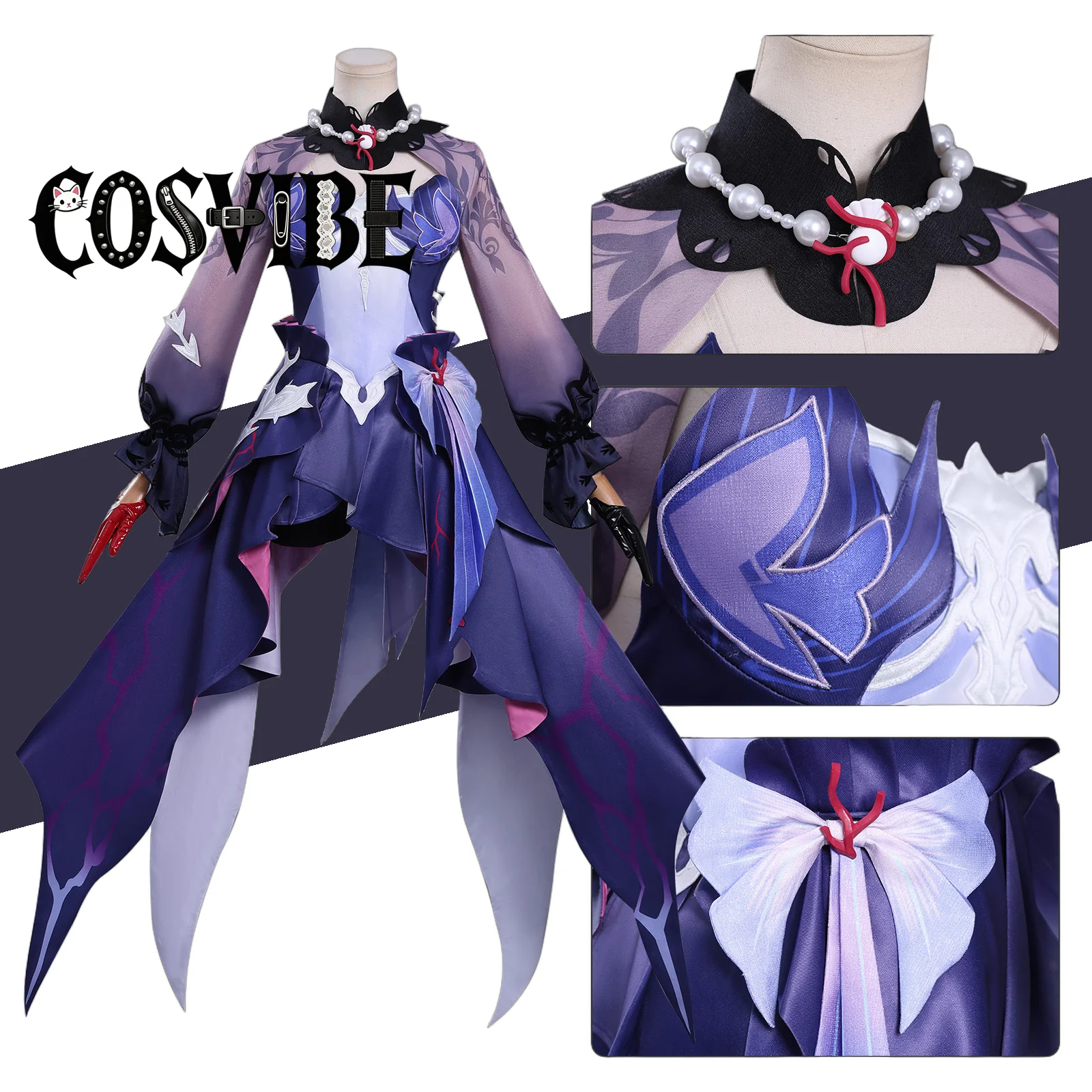 Halloween Carnaval Anime Game Honkai Star Rail Cosplay Hysilens Helektra Costume Siren Goddess Purple Erebus
Halloween Carnaval Anime Game Honkai Star Rail Cosplay Hysilens Helektra Costume Siren Goddess Purple Erebus