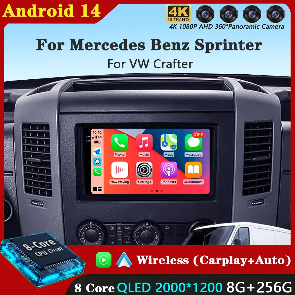 9" Android 14 For Mercedes Benz Sprinter For VW Crafter 2006- 2016 Car Radio Android CarPlay 4G WIFI GPS Navigation No 2din DSP
9" Android 14 For Mercedes Benz Sprinter For VW Crafter 2006- 2016 Car Radio Android CarPlay 4G WIFI GPS Navigation No 2din DSP