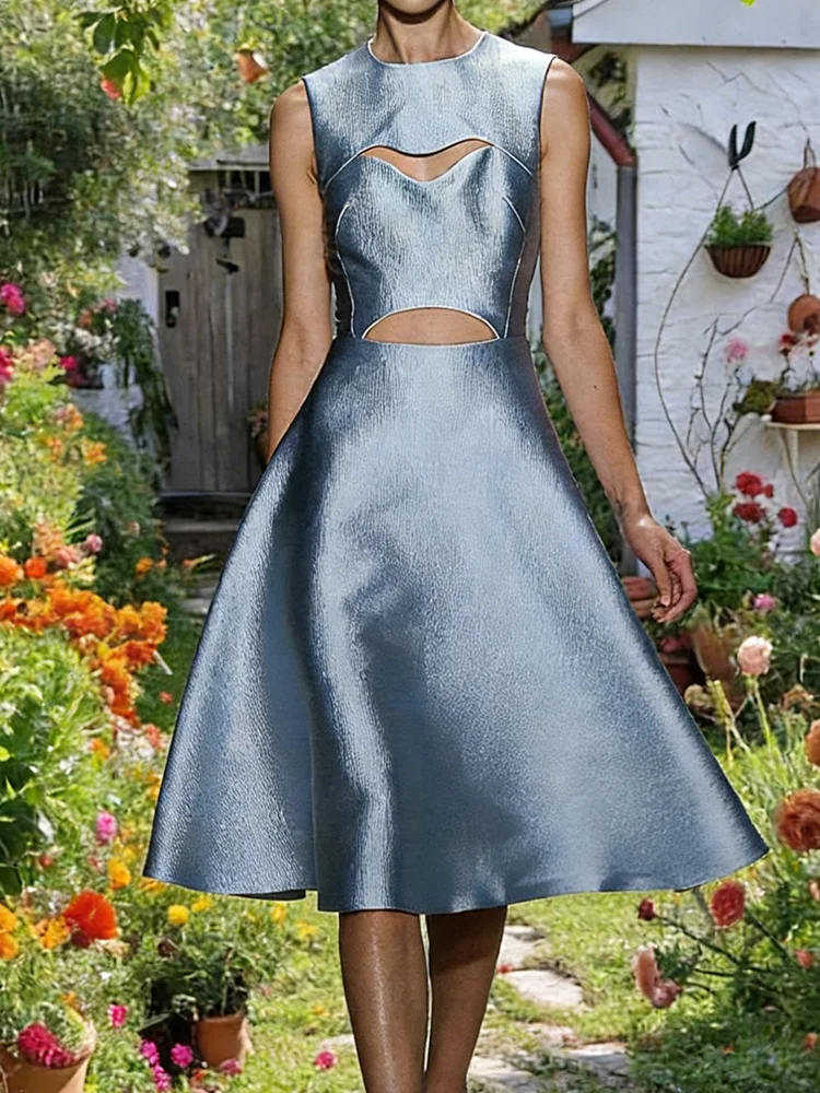 Graceful O-Neck Blue Sky Blue Sleeveless Cut Out A-Line Formal Evening Dresses Birthday Party Prom Gowns Customized
Graceful O-Neck Blue Sky Blue Sleeveless Cut Out A-Line Formal Evening Dresses Birthday Party Prom Gowns Customized