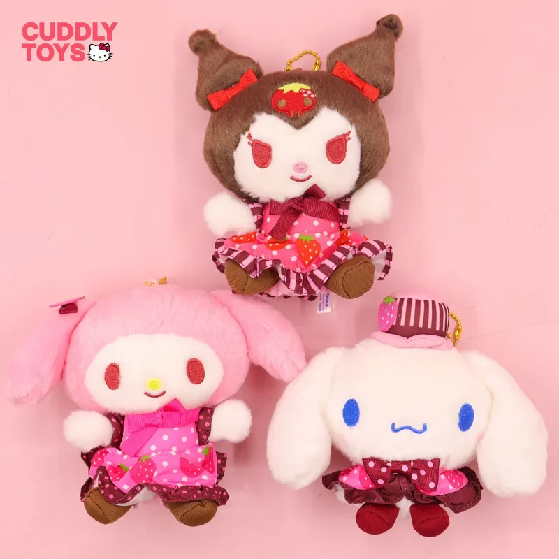 Sanrio Plush Doll Pendant Cartoon Strawberry Series Kawaii Kuromi Melody Cinnamoroll Keychain Pendant Bag Decor for Girls Gifts
Sanrio Plush Doll Pendant Cartoon Strawberry Series Kawaii Kuromi Melody Cinnamoroll Keychain Pendant Bag Decor for Girls Gifts