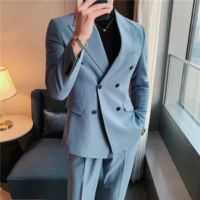 High Quality (Blazer + Trousers) Men's Italian Style Elegant Fashion Simple Business Wedding Gentleman Suit Two-piece Suit
High Quality (Blazer + Trousers) Men's Italian Style Elegant Fashion Simple Business Wedding Gentleman Suit Two-piece Suit