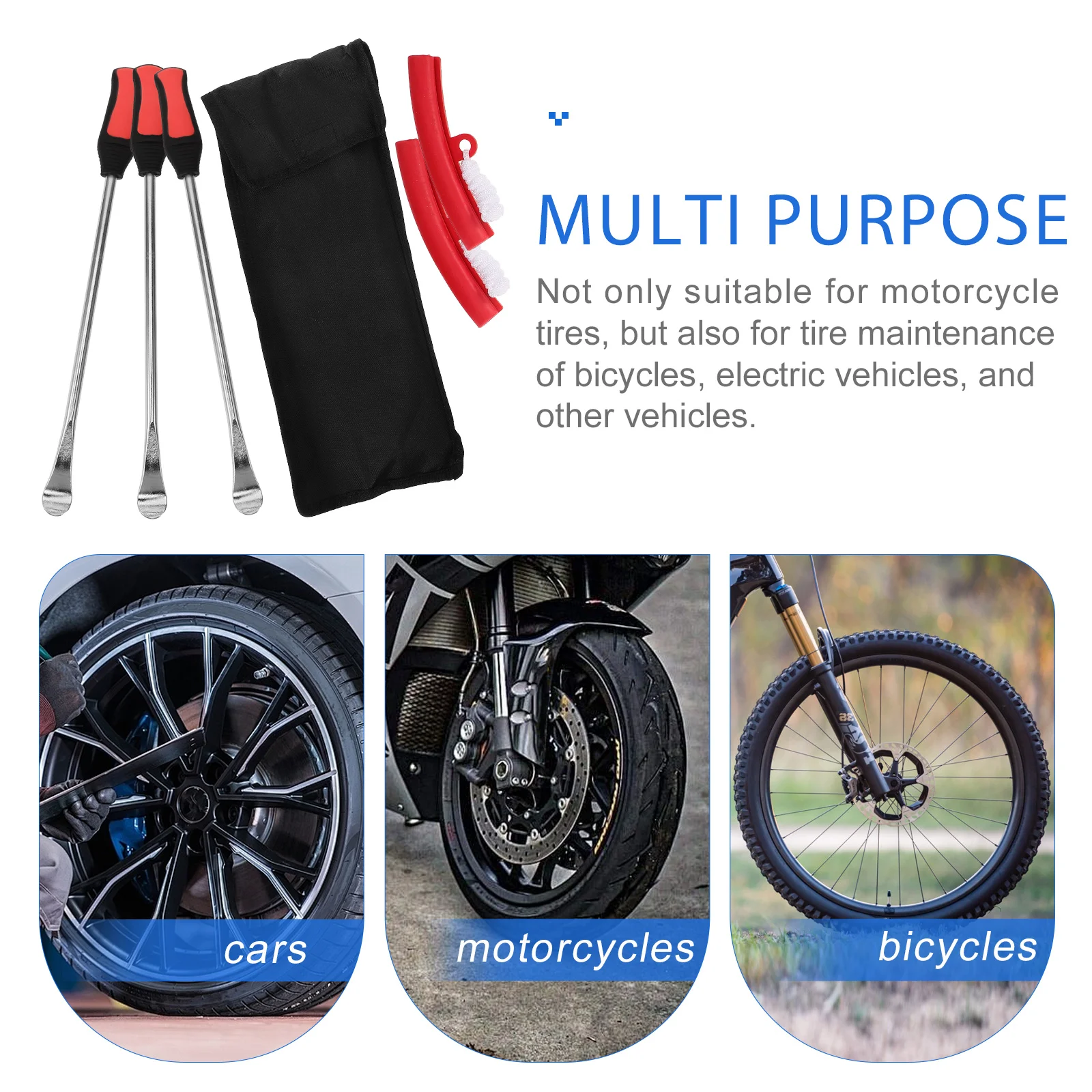 3 Tire Motorcycle Repair Tool Kit Tire Spoon Set Rim Protection Aluminum Tyre Levers Heavy Duty Versatile Changing Supplies
3 Tire Motorcycle Repair Tool Kit Tire Spoon Set Rim Protection Aluminum Tyre Levers Heavy Duty Versatile Changing Supplies