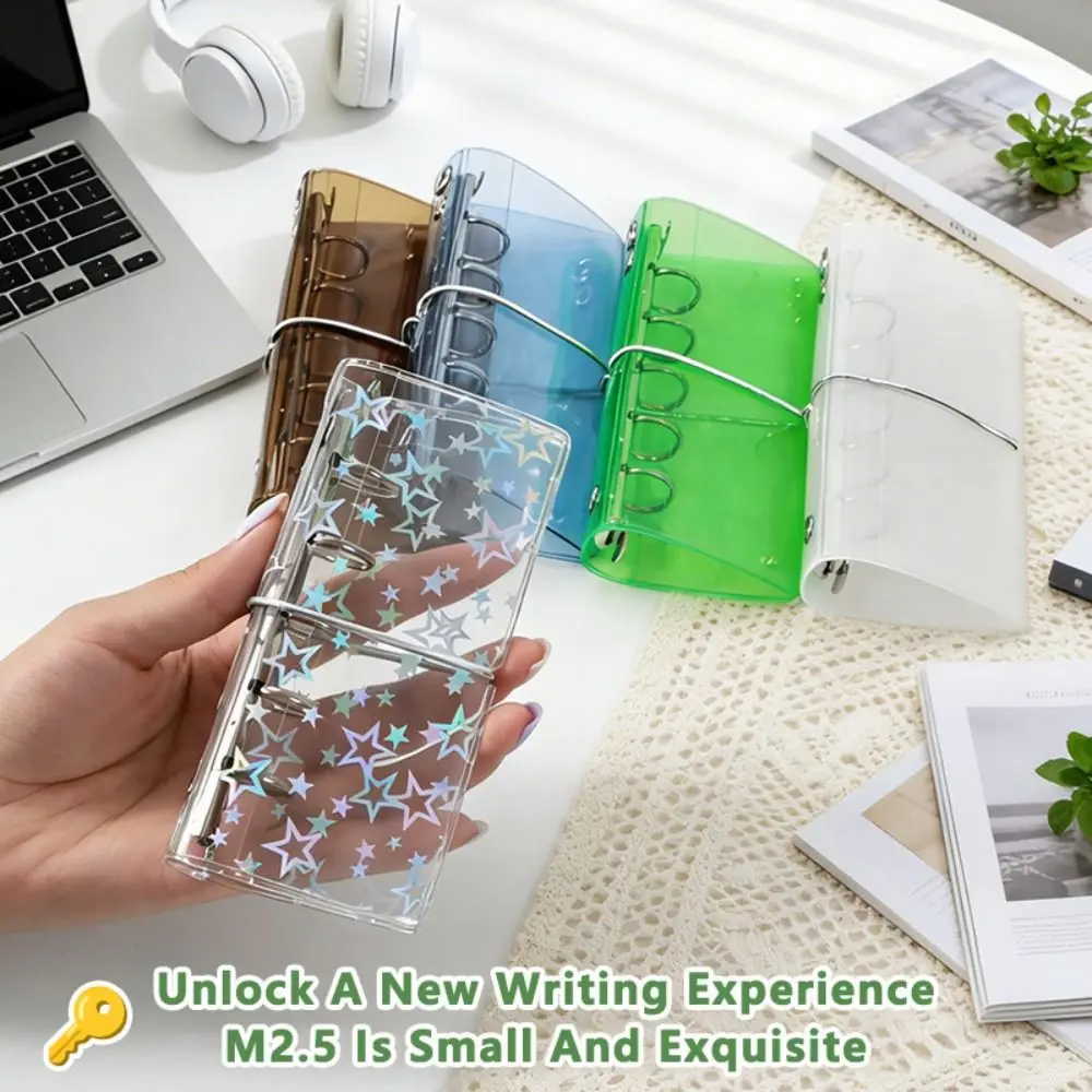 INS Transparent PVC Binder Notebook with Elastic Band DIY Photo Card Organizer M2.5 Sticker Organizer Students
INS Transparent PVC Binder Notebook with Elastic Band DIY Photo Card Organizer M2.5 Sticker Organizer Students