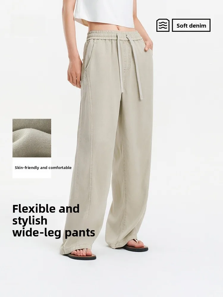 Loose Elastic Waist Denim Jeans Women Summer Split Wide Leg Pants Vintage Trendy Leg Lengthening Floor-Length Trousers
Loose Elastic Waist Denim Jeans Women Summer Split Wide Leg Pants Vintage Trendy Leg Lengthening Floor-Length Trousers