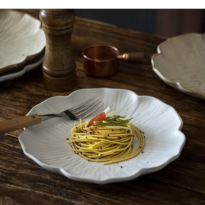Specialty Floral Shape Ceramic Pasta Steak Plate Restaurant Tableware Dinner Plates Snack Dessert Tray Cooking Dishes
Specialty Floral Shape Ceramic Pasta Steak Plate Restaurant Tableware Dinner Plates Snack Dessert Tray Cooking Dishes