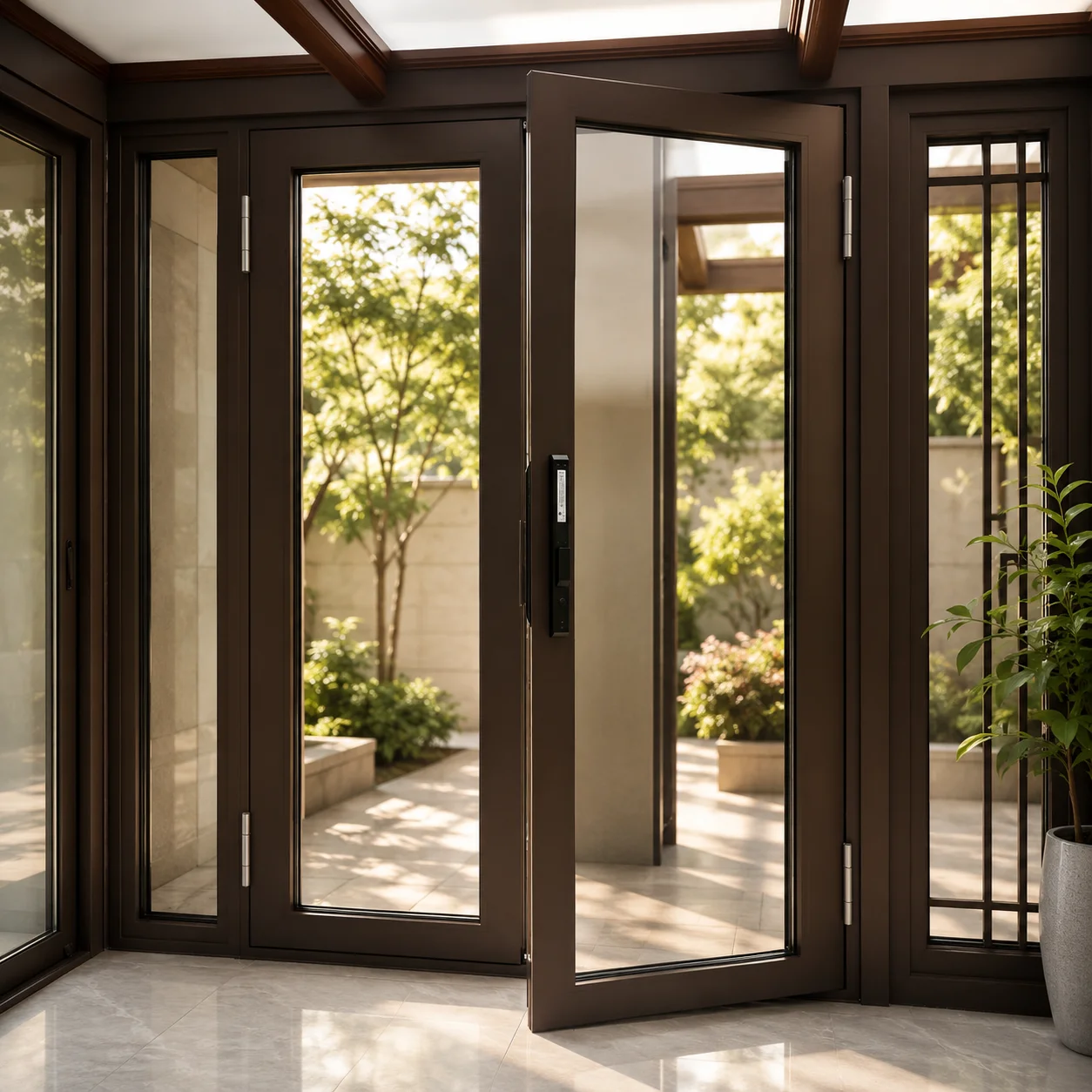 Personalized Customization Villa Security Swing Door 6063 T5 Aluminum Alloy Certified Aluminum Frame Tempered Glass Doors
Personalized Customization Villa Security Swing Door 6063 T5 Aluminum Alloy Certified Aluminum Frame Tempered Glass Doors