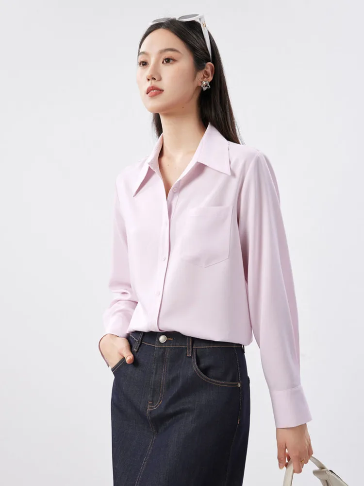 Spring Women Pocket No-iron Shirt Turn Down Collar Loose Long Sleeve Soft Smooth Anti-wrinkle Tops
Spring Women Pocket No-iron Shirt Turn Down Collar Loose Long Sleeve Soft Smooth Anti-wrinkle Tops