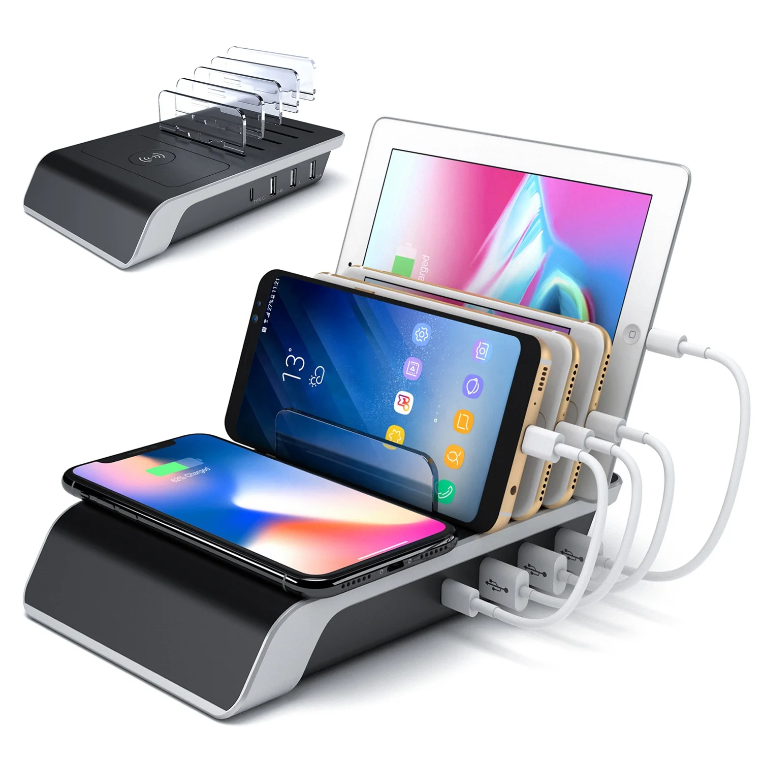 2025Top Sales 4 Port Fast Charger Adapter 10W Wireless Charging Station for Mobile Phone Tablet Accessories Wireless Charger
2025Top Sales 4 Port Fast Charger Adapter 10W Wireless Charging Station for Mobile Phone Tablet Accessories Wireless Charger