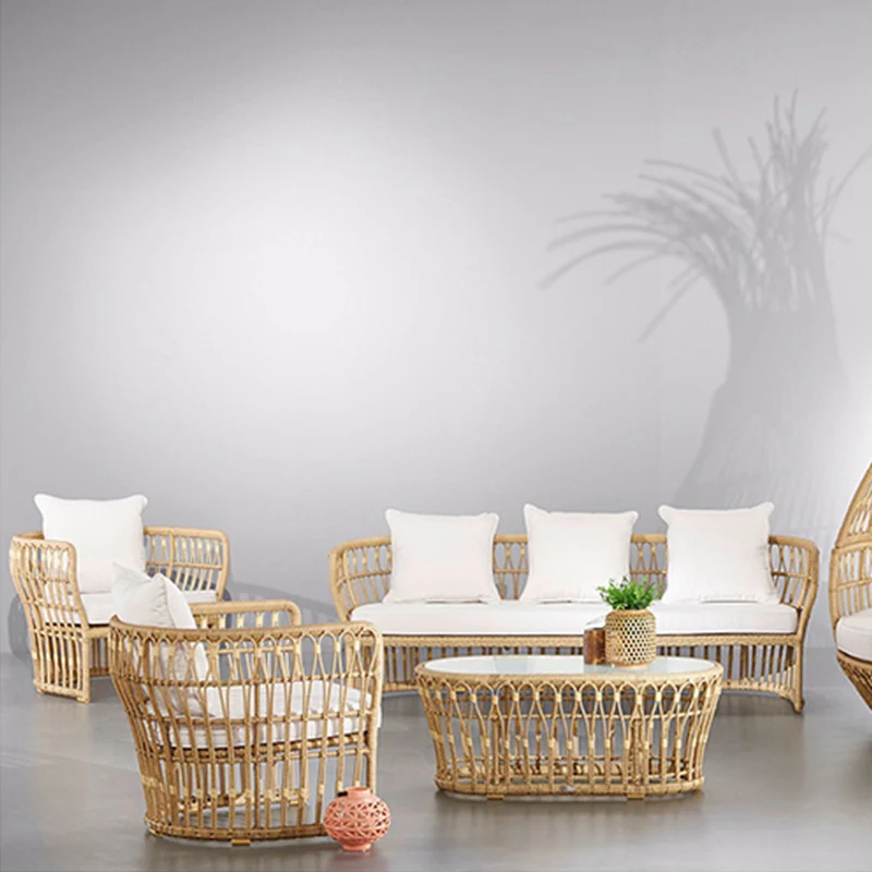 Outdoor Living Room Garden Sofas Modern Waterproof Courtyard Simple Garden Sofas Terrace Pe Rattan Furniture Sofá Jardín MHHYSF
Outdoor Living Room Garden Sofas Modern Waterproof Courtyard Simple Garden Sofas Terrace Pe Rattan Furniture Sofá Jardín MHHYSF