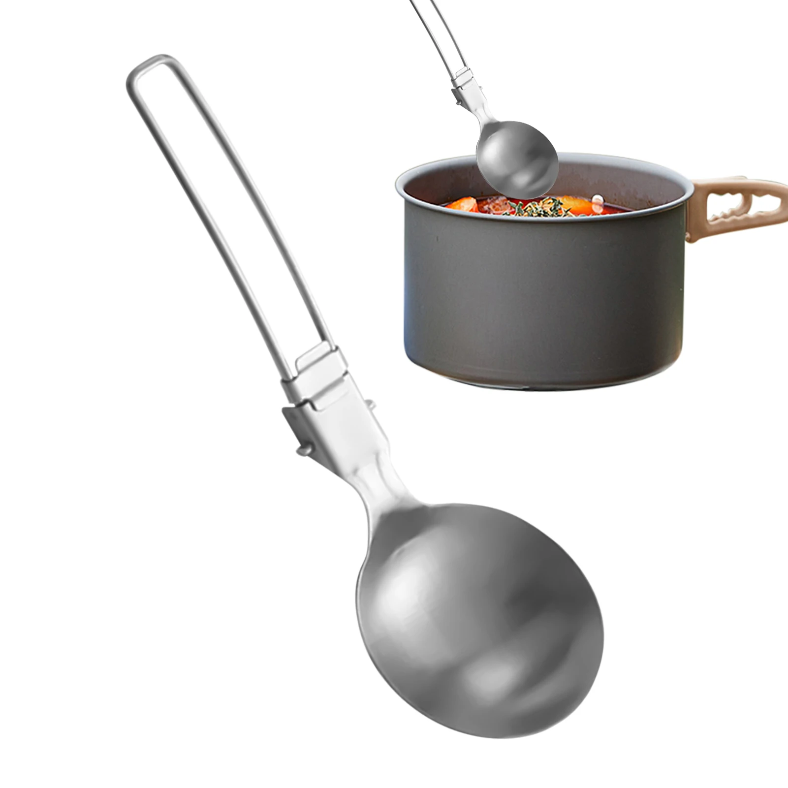 Половник для супа, металлическая ложка, складной половник для супа, нескользящий инструмент для приготовления еды, уличная посуда, посуда для путешествий, кухни, пешего туризма, пикника
Половник для супа, металлическая ложка, складной половник для супа, нескользящий инструмент для приготовления еды, уличная посуда, посуда для путешествий, кухни, пешего туризма, пикника