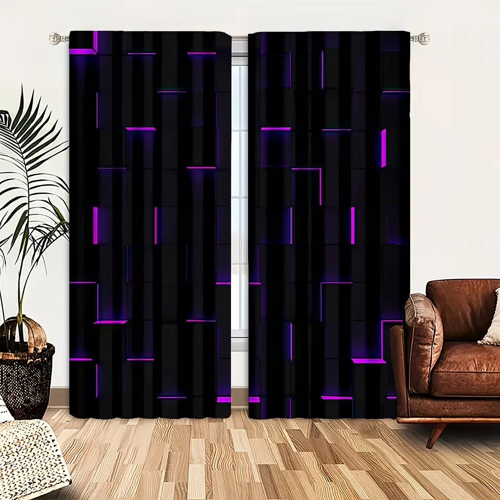 2Pcs Curtains Purple Geometric Pattern Window Drapes for Bedroom Room Decor Decoration Window Treatment.
2Pcs Curtains Purple Geometric Pattern Window Drapes for Bedroom Room Decor Decoration Window Treatment.