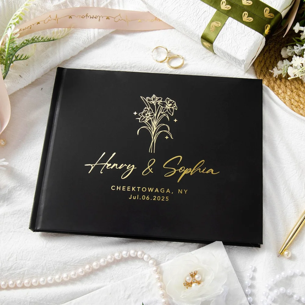 Персонализированная гостевая книга с золотой фольгой и текстом на заказ, свадебная гостевая книга в твердом переплете, помолвка, юбилей, сувениры, альбом для приема
Персонализированная гостевая книга с золотой фольгой и текстом на заказ, свадебная гостевая книга в твердом переплете, помолвка, юбилей, сувениры, альбом для приема