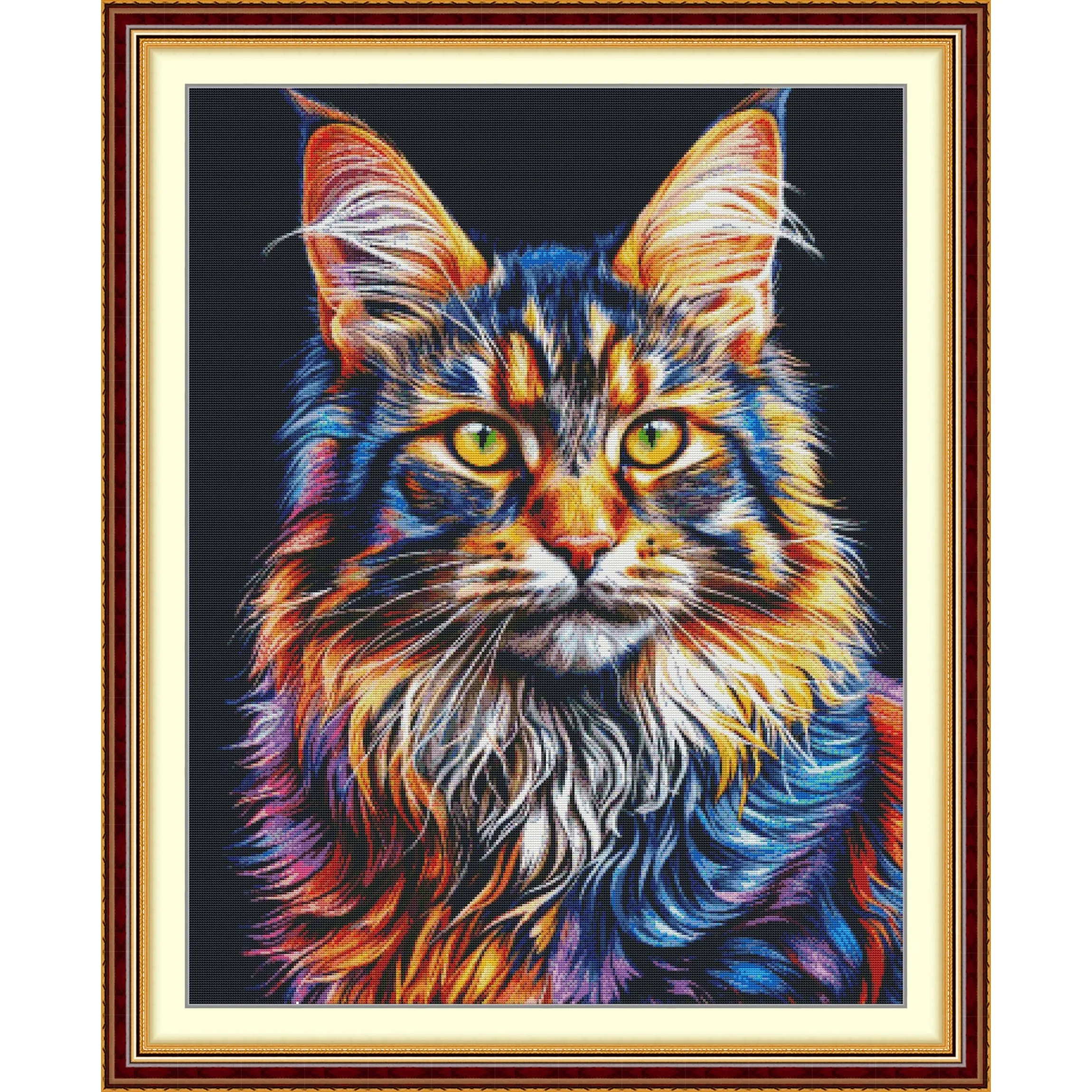 Soulgift News Pre-Printed Cross Stitch Kit, Stamped Aida Fabric with DMC Threads, Embroidery Kit - Rainbow Maine Coon
Soulgift News Pre-Printed Cross Stitch Kit, Stamped Aida Fabric with DMC Threads, Embroidery Kit - Rainbow Maine Coon