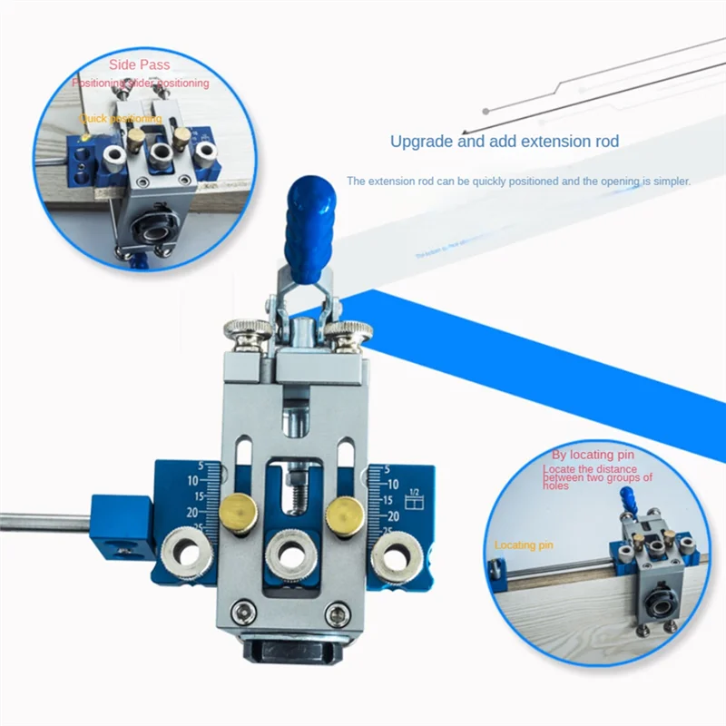 AEE6-Quick Release Dowel Jig Pocket Hole Jig Drill Guide Locator For Wood Board Splicing Woodworking Tools Aluminum
AEE6-Quick Release Dowel Jig Pocket Hole Jig Drill Guide Locator For Wood Board Splicing Woodworking Tools Aluminum
