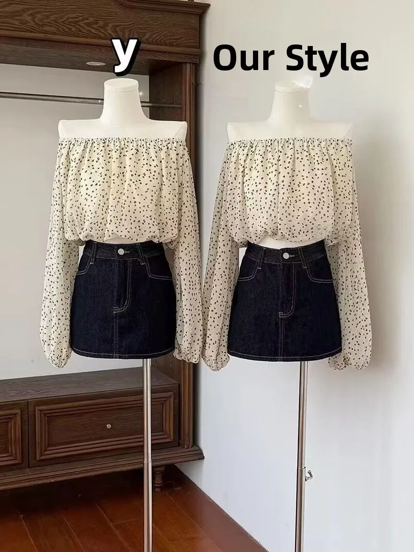 Retro Polka Dot off Shoulder Long Sleeve Women's Shirt Summer Autumn Loose Short Style Floral Print Breathable Comfortable Top
Retro Polka Dot off Shoulder Long Sleeve Women's Shirt Summer Autumn Loose Short Style Floral Print Breathable Comfortable Top