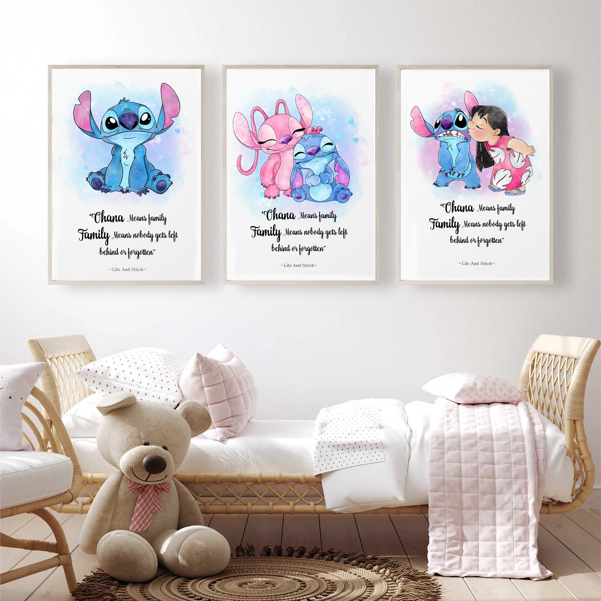 MINISO Disney Lilo And Stitch Watercolour Word Art Canvas Poster Watercolour Wall Art Print For Nursery Kids Room Bedroom Decor
MINISO Disney Lilo And Stitch Watercolour Word Art Canvas Poster Watercolour Wall Art Print For Nursery Kids Room Bedroom Decor