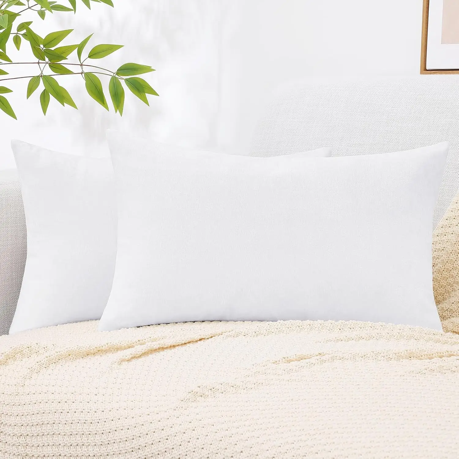 Christmas Couch Throw Pillow Covers 12X20 Set Of 2, Decorative Soft Chenille Solid Dyed Lumbar Pillow Covers For Sofa Bed
Christmas Couch Throw Pillow Covers 12X20 Set Of 2, Decorative Soft Chenille Solid Dyed Lumbar Pillow Covers For Sofa Bed