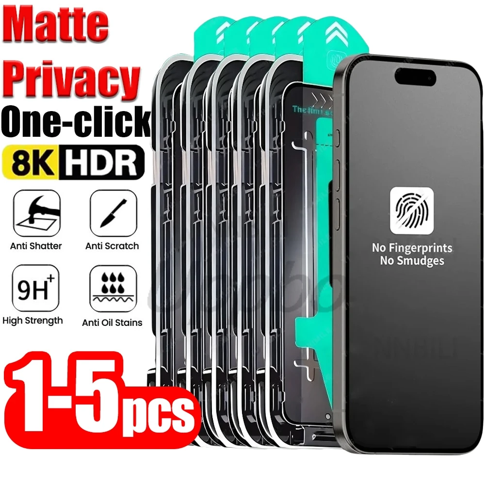 1-5Pcs Matte Privacy Film For iPhone 17 15 Pro Max 16 11 12 13 14 XR X Xs SE HD Full Cover Anti Spy Screen Protector
1-5Pcs Matte Privacy Film For iPhone 17 15 Pro Max 16 11 12 13 14 XR X Xs SE HD Full Cover Anti Spy Screen Protector