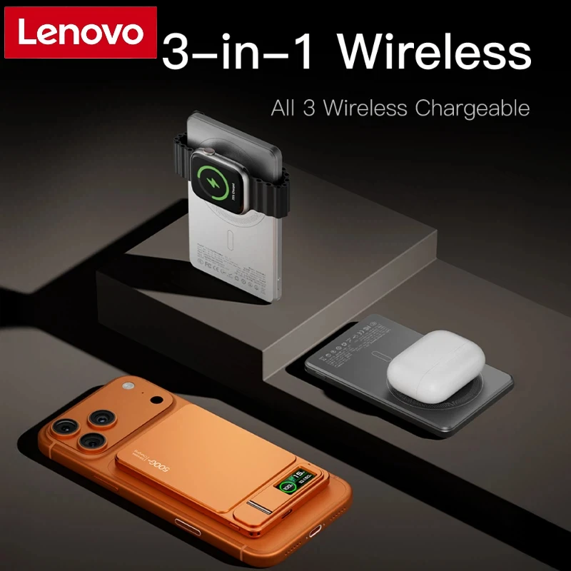 Оригинальный тонкий внешний аккумулятор Lenovo CCC 10000 мАч для MagSafe, магнитная беспроводная быстрая зарядка 20 Вт, портативная батарея для iPhone 12-17
Оригинальный тонкий внешний аккумулятор Lenovo CCC 10000 мАч для MagSafe, магнитная беспроводная быстрая зарядка 20 Вт, портативная батарея для iPhone 12-17