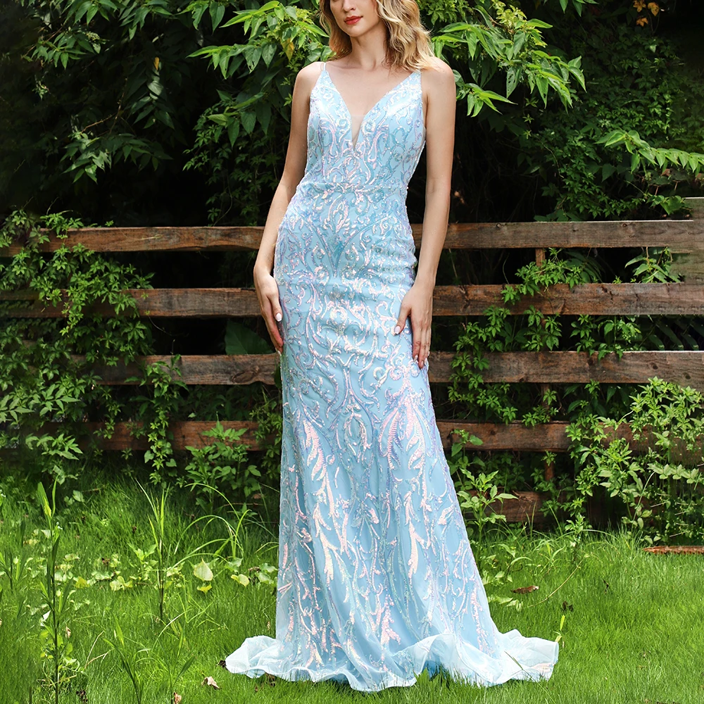 Aurora Color Women Fashion Deep V Spaghetti Strap Embroidered Prom Formal Mermaid Evening Gown Birthday Party Cocktail Dresses
Aurora Color Women Fashion Deep V Spaghetti Strap Embroidered Prom Formal Mermaid Evening Gown Birthday Party Cocktail Dresses