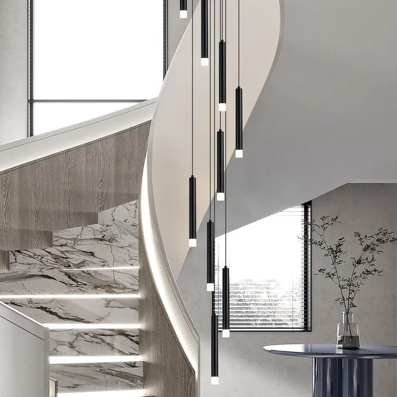 Minimalist Stairwell Lights Decoration Duplex Living Room Ceiling Combination Lighting Modern Stair Chandelier LED Pendant Lamp
Minimalist Stairwell Lights Decoration Duplex Living Room Ceiling Combination Lighting Modern Stair Chandelier LED Pendant Lamp