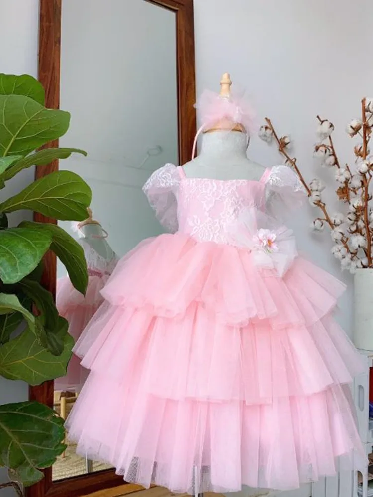 Pink Tiered Princess Flower Girls Dresses Puffy Tulle Children Beauty Pageant Ball Gown Birthday Party First Communion Wear
Pink Tiered Princess Flower Girls Dresses Puffy Tulle Children Beauty Pageant Ball Gown Birthday Party First Communion Wear