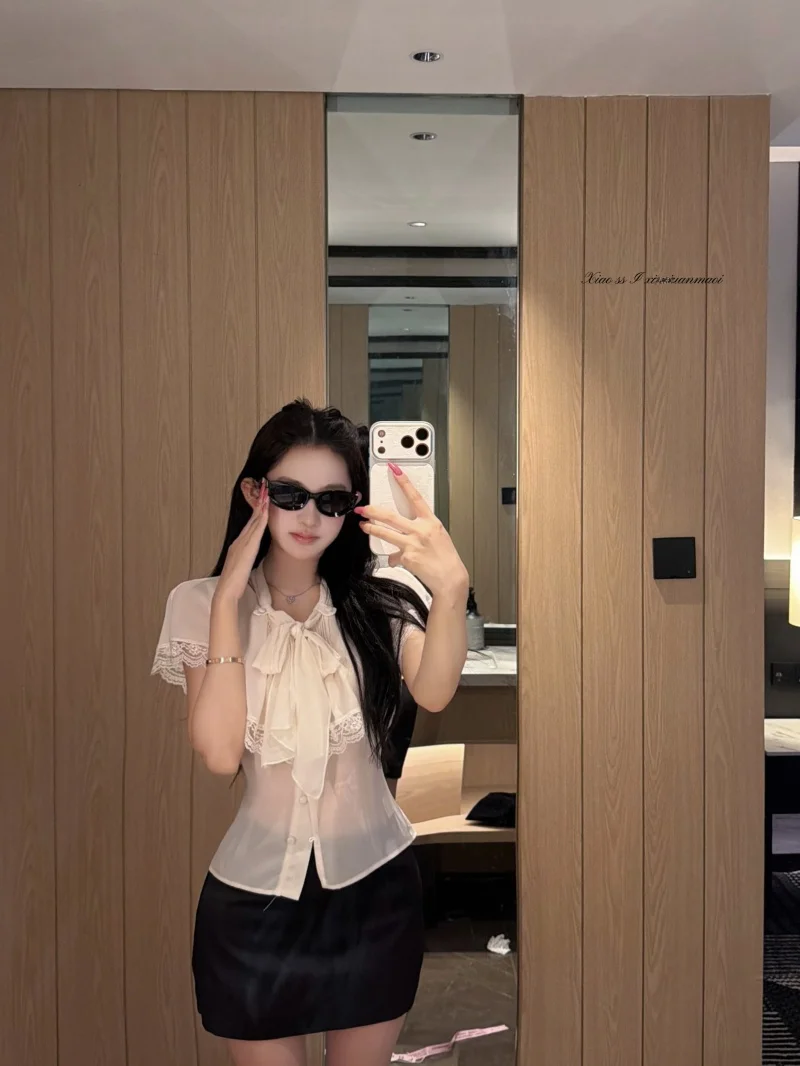 Kumikumi White Ruffle Shirt And High Waist Skirt Set Women's Fashion Summer Outfit Short Half Body Skirt Two Piece Suit
Kumikumi White Ruffle Shirt And High Waist Skirt Set Women's Fashion Summer Outfit Short Half Body Skirt Two Piece Suit