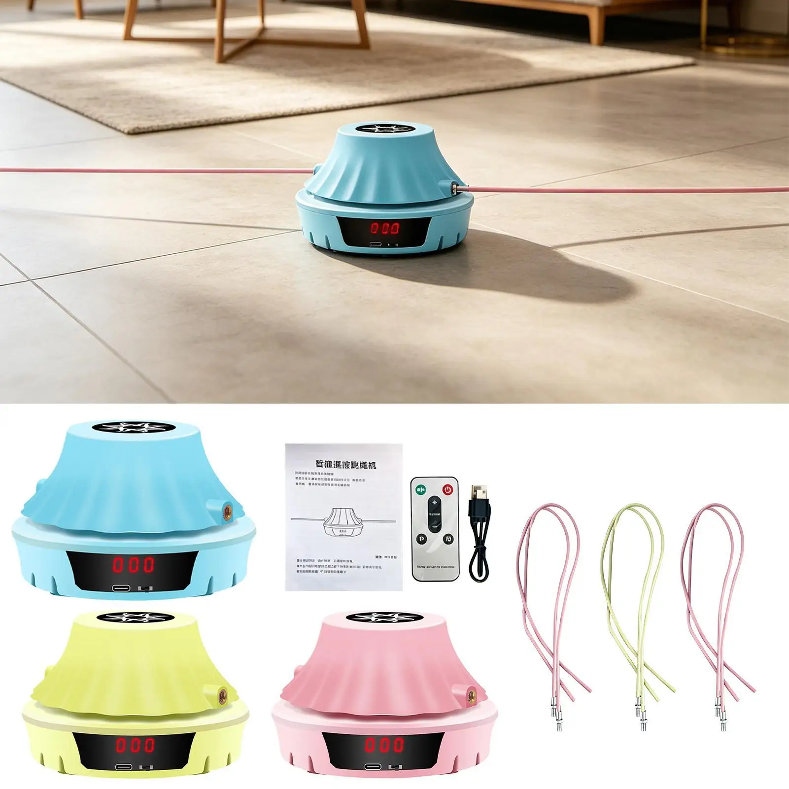 Automatic Jump Rope Machine Portable Smart Rechargeable Kids Fitness Rope Skipping Trainer For Kids Adults Family Home Office
Automatic Jump Rope Machine Portable Smart Rechargeable Kids Fitness Rope Skipping Trainer For Kids Adults Family Home Office
