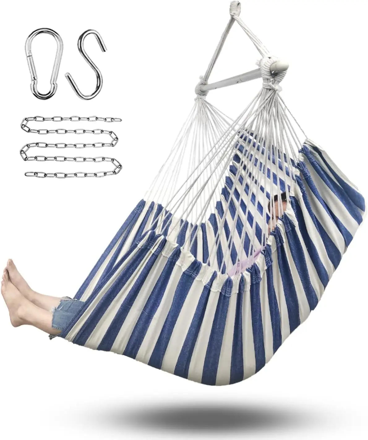Hammo Chair Hanging Chair Rope Swing Xxl - Max 500Lbs, 70In Large Hammo Swing Chair -Portable Steel Spreader Bar With Anti-Slip
Hammo Chair Hanging Chair Rope Swing Xxl - Max 500Lbs, 70In Large Hammo Swing Chair -Portable Steel Spreader Bar With Anti-Slip