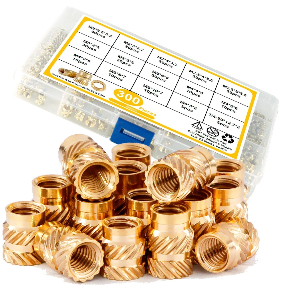 300pcs Double Twill Soil Eight Copper Nut Set Hot-melt Injection Molded Copper Nut Copper M2 Insert Flower Mother Nuts Fastener
300pcs Double Twill Soil Eight Copper Nut Set Hot-melt Injection Molded Copper Nut Copper M2 Insert Flower Mother Nuts Fastener