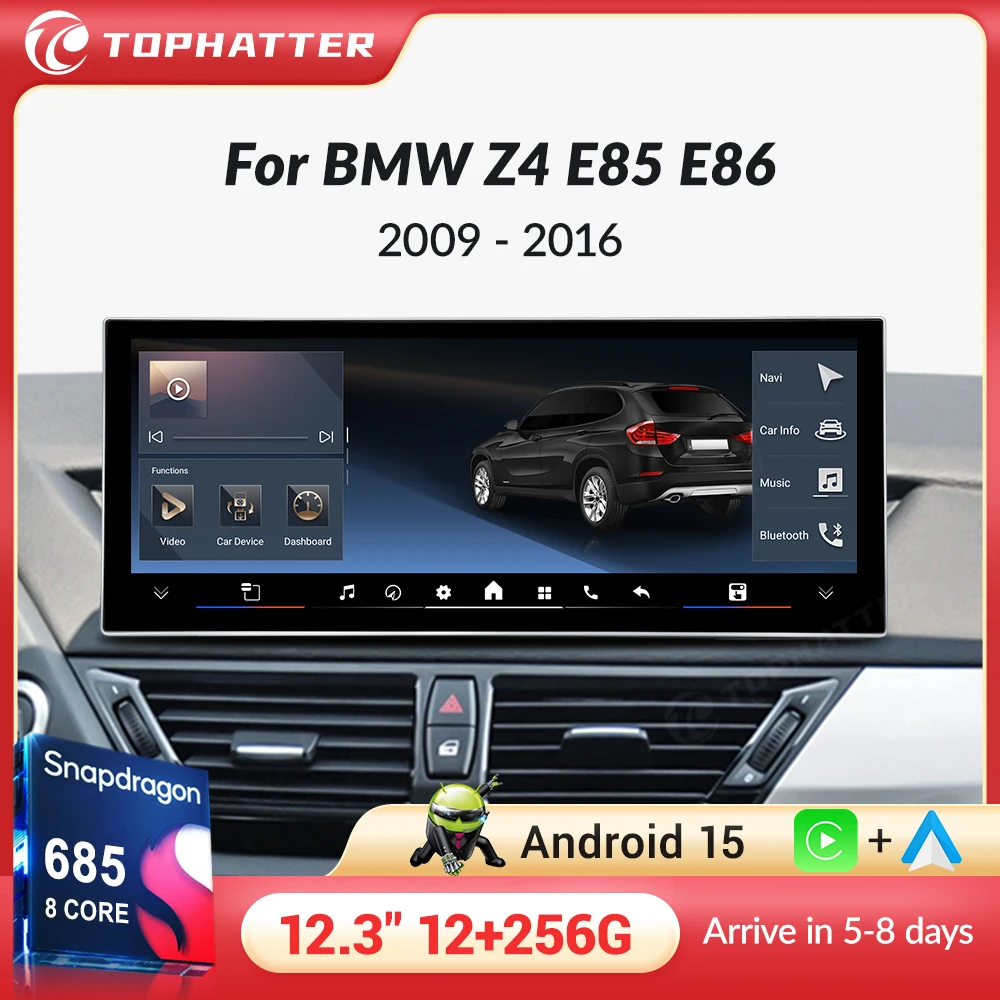 Car Radio For BMW Z4 E85 E86 E89 2009-2016 Android 15 Bluetooth GPS Carplay 12.3inch Navigation 256GB Qled Screen head unit
Car Radio For BMW Z4 E85 E86 E89 2009-2016 Android 15 Bluetooth GPS Carplay 12.3inch Navigation 256GB Qled Screen head unit