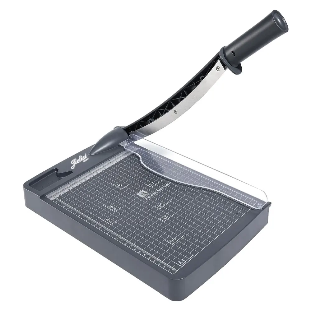 An A4 paper cutter with a precision blade, PVC base, and a capacity of 16 sheets, suitable for cardstock, photos, and labels.
An A4 paper cutter with a precision blade, PVC base, and a capacity of 16 sheets, suitable for cardstock, photos, and labels.