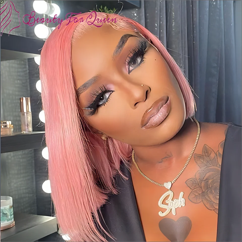 Парик из бразильских натуральных волос, цвет светло-розовый, прямой, короткий, боб, с прозрачной HD-сеткой 13x4, плотность 200, для женщин.
Парик из бразильских натуральных волос, цвет светло-розовый, прямой, короткий, боб, с прозрачной HD-сеткой 13x4, плотность 200, для женщин.