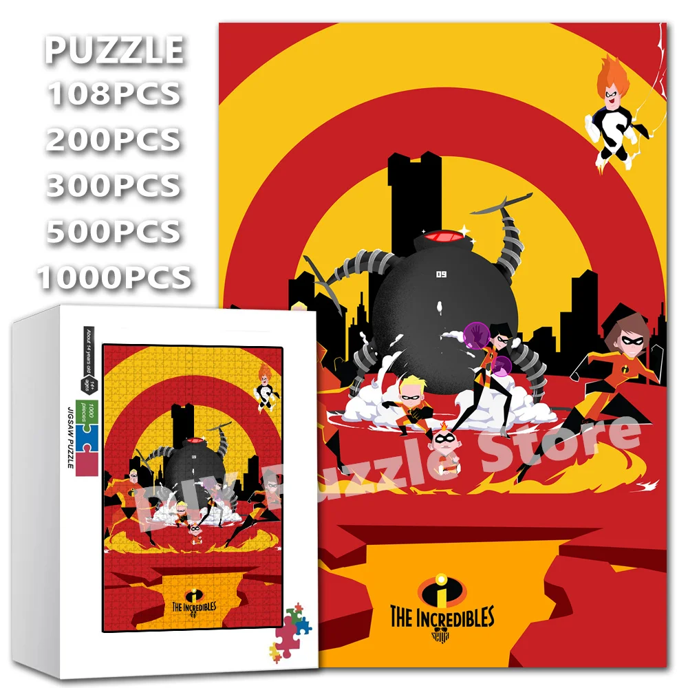Disney Characters Diy Assembled Print Puzzle The Incredibles-2 Movie Intelligence Jigsaw Puzzles for Family Stress Relief Toys
Disney Characters Diy Assembled Print Puzzle The Incredibles-2 Movie Intelligence Jigsaw Puzzles for Family Stress Relief Toys