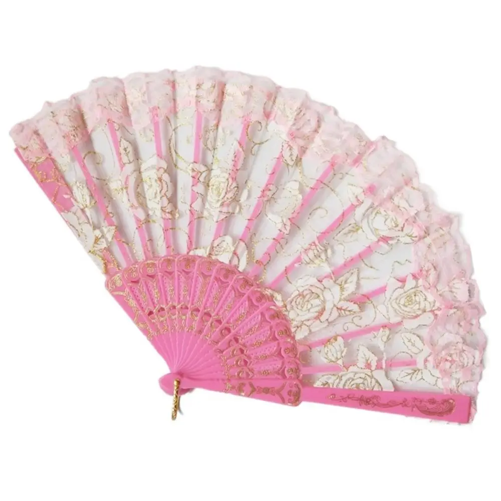Craft Handheld Ladies Lace Hand Fan Translucent Rose Pattern Dance Fan Plastic Handle Spanish Fan Gift
Craft Handheld Ladies Lace Hand Fan Translucent Rose Pattern Dance Fan Plastic Handle Spanish Fan Gift