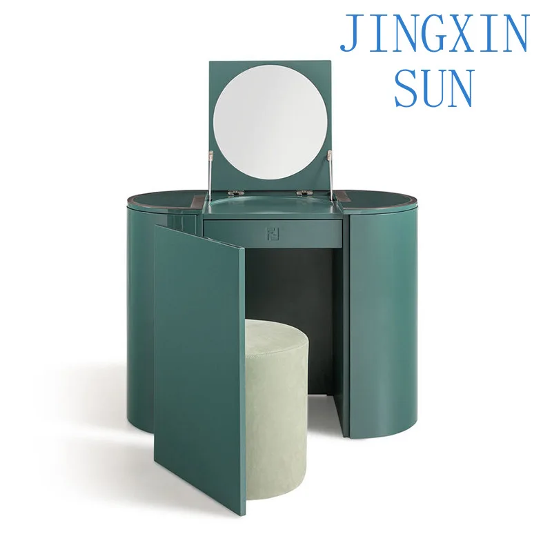 luxury high-end solid wood dresser modern villa bedroom simple dressing table storage cabinet integrated with mirror
luxury high-end solid wood dresser modern villa bedroom simple dressing table storage cabinet integrated with mirror