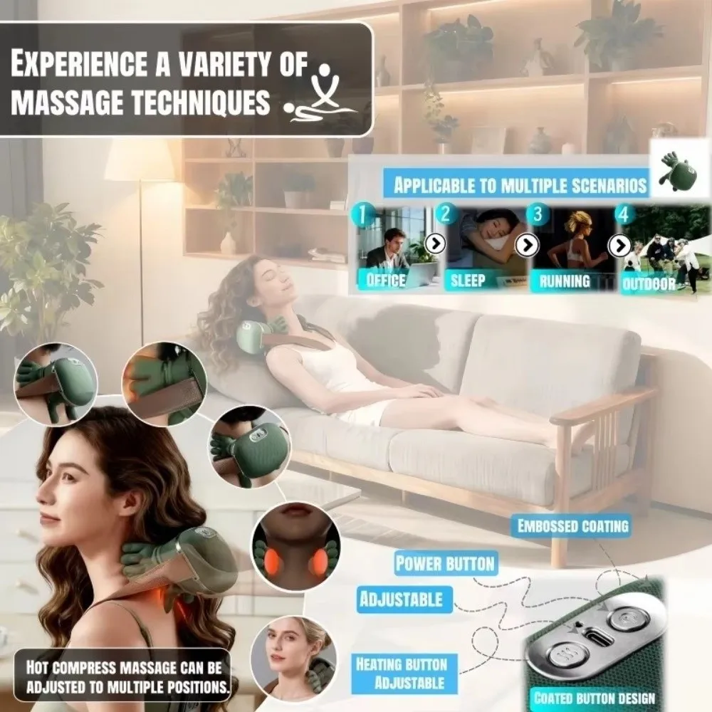 Bionic Hand Electric Neck Massager Heating Compress 4D Kneading Massage Pillow Heated Neck Massager Wireless Deep Tissue
Bionic Hand Electric Neck Massager Heating Compress 4D Kneading Massage Pillow Heated Neck Massager Wireless Deep Tissue