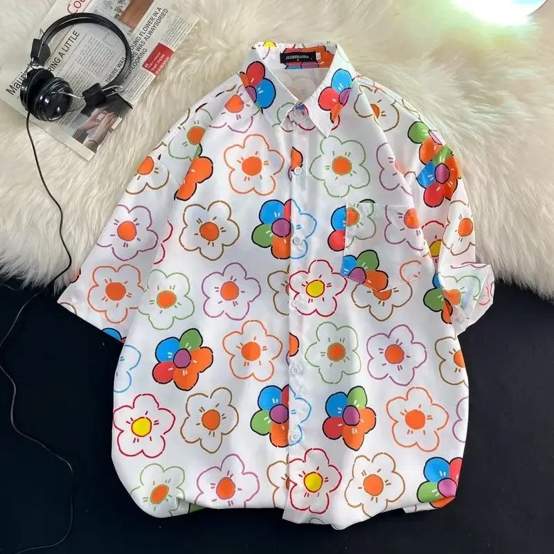EBAIHUI Cute Flower Printed Women's Short Sleeved Shirt Summer Thin Casual Loose Blouse Design Sense Versatile Blusas
EBAIHUI Cute Flower Printed Women's Short Sleeved Shirt Summer Thin Casual Loose Blouse Design Sense Versatile Blusas