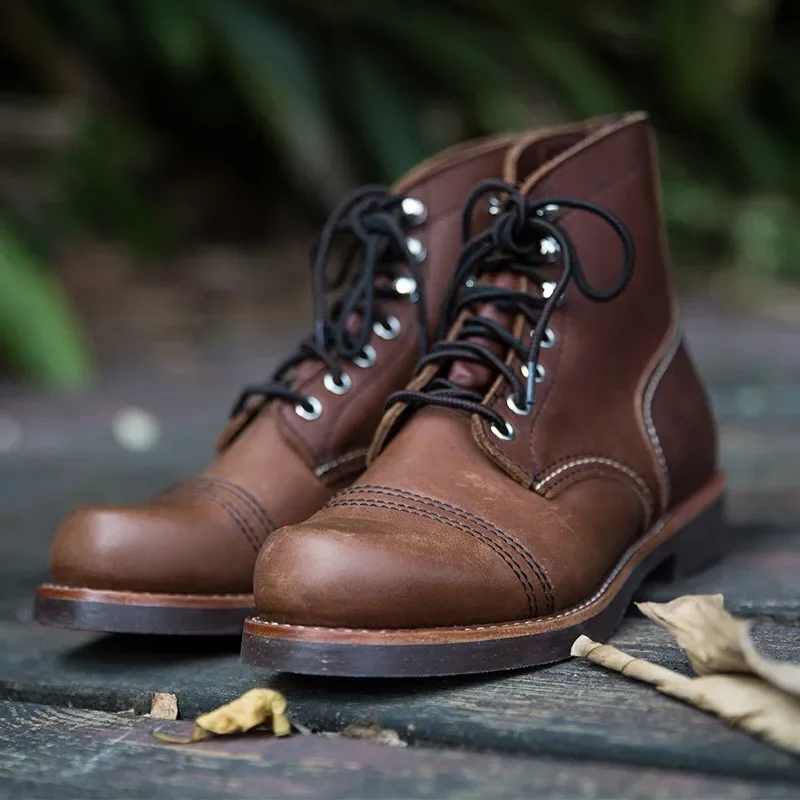 High Quality Vintage Mens Genuine Leather Motorcycle Boots Fashion Lace Up Round Toe Winter Warm Male Ankle Boots Cargo Shoes
High Quality Vintage Mens Genuine Leather Motorcycle Boots Fashion Lace Up Round Toe Winter Warm Male Ankle Boots Cargo Shoes