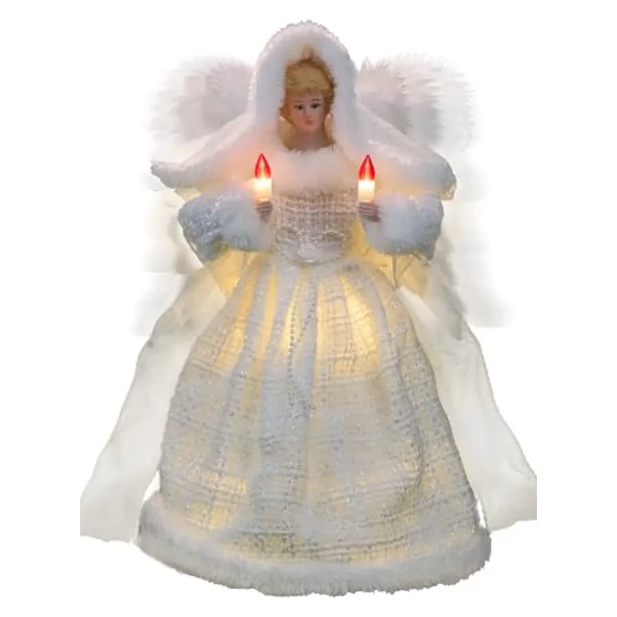 Moving Angel Tree Topper with Lights, 12'', Separately Controlled Flapping Wings and Bright LEDs, 6 On/ 18 Off Hours Cycle
Moving Angel Tree Topper with Lights, 12'', Separately Controlled Flapping Wings and Bright LEDs, 6 On/ 18 Off Hours Cycle