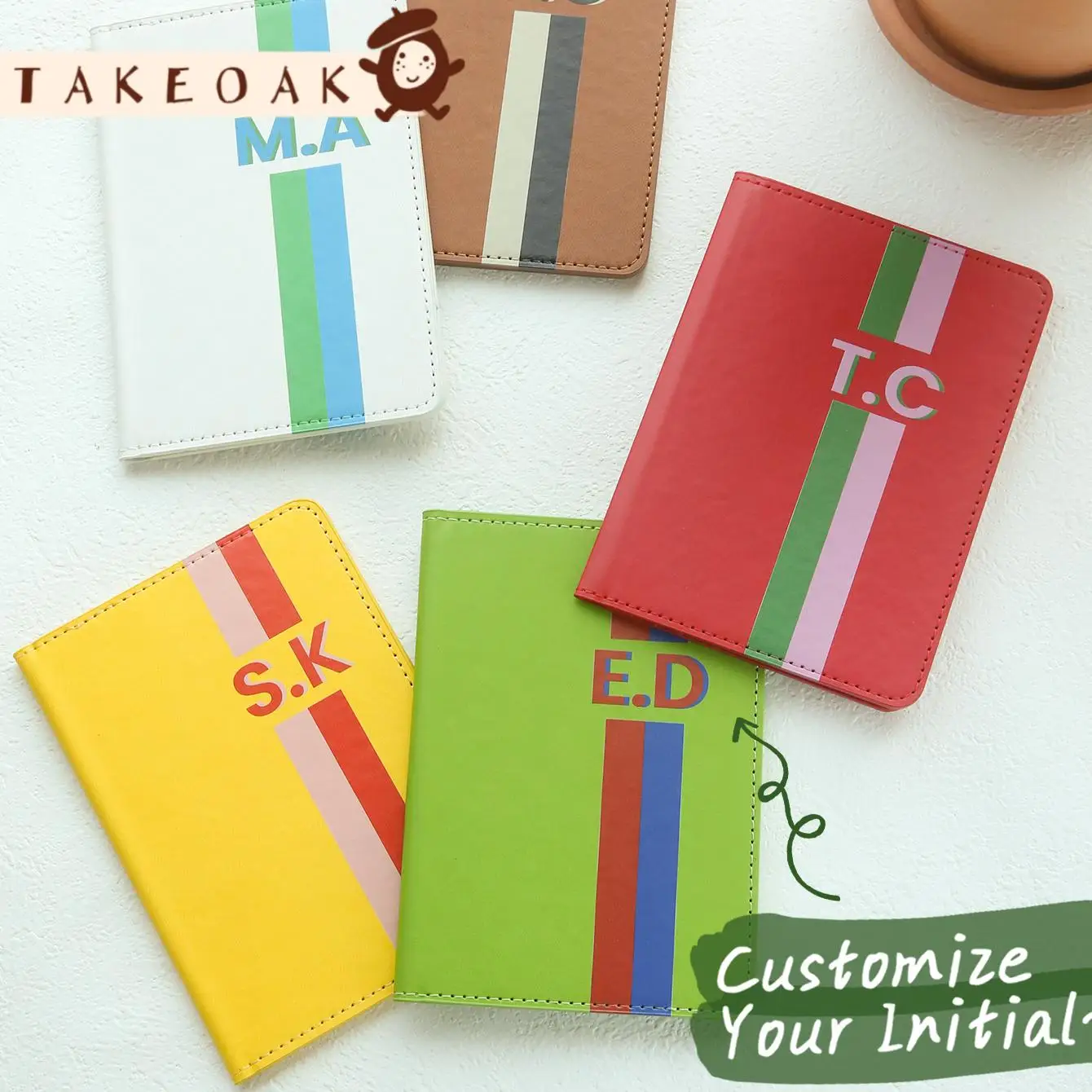 Personalized Custom Dual Initial Color Vertical Stripes Leather Passport Wallet Vibrant Solid Travel Passport Holder Custom Gift
Personalized Custom Dual Initial Color Vertical Stripes Leather Passport Wallet Vibrant Solid Travel Passport Holder Custom Gift