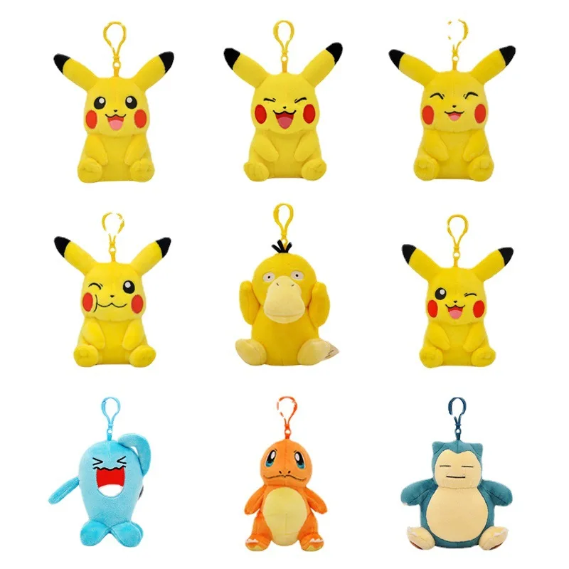 9Pcs/Set Pokemon Pikachu Mew Snorlax Eevee Bulbasaur Psyduck Kawaii Stuffed Plush Toy School Bag Backpack Pendant Keyring
9Pcs/Set Pokemon Pikachu Mew Snorlax Eevee Bulbasaur Psyduck Kawaii Stuffed Plush Toy School Bag Backpack Pendant Keyring